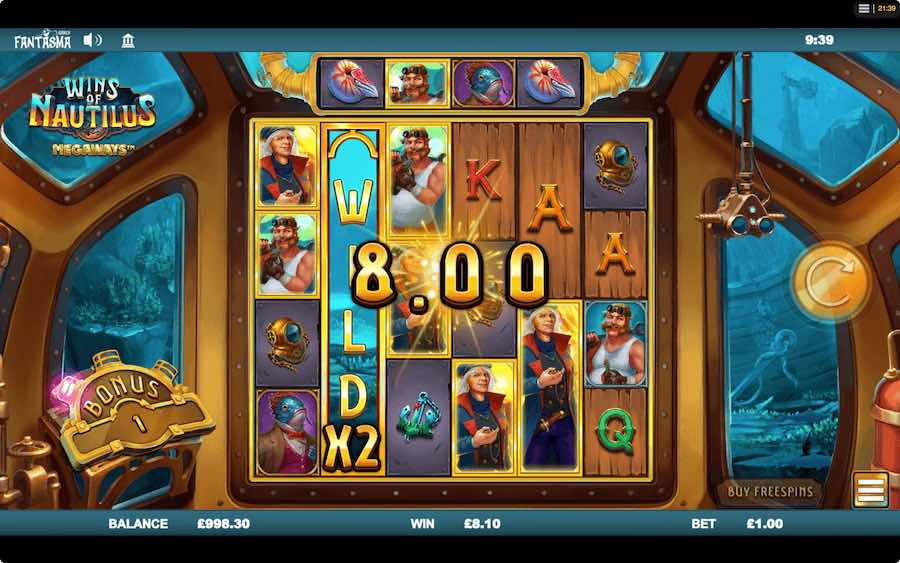 Play With 6 Reels And Up To 117,649 Paylines In Fantasma Games Wins Of Nautilus Megaways Slot