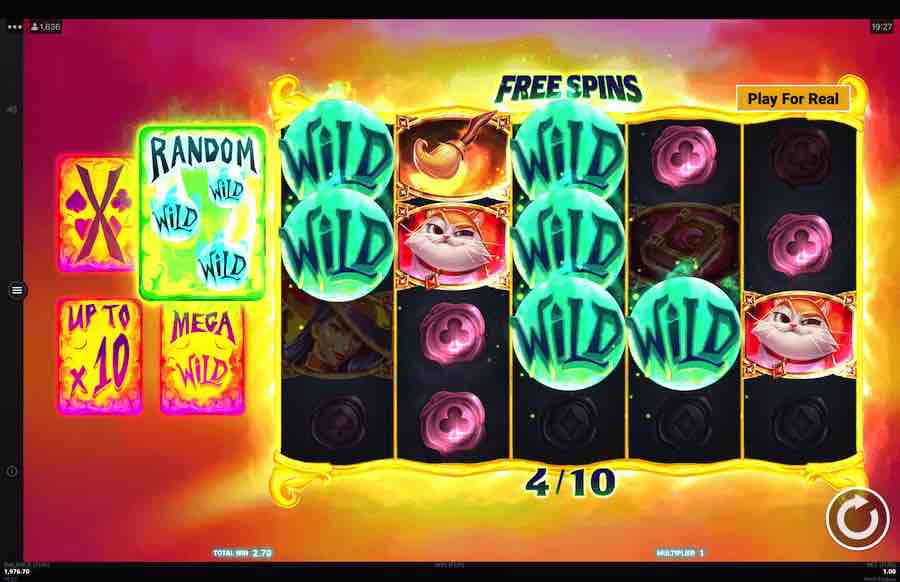 Landing A Special Scatter Symbol On Reels 1 And 5 Will Trigger The Free Spins Bonus On The Witch Feature Video Slot