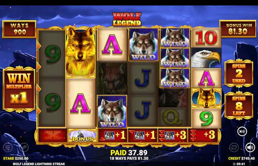 Wolf Legend Spin Boost Slot Free Spins Feature 