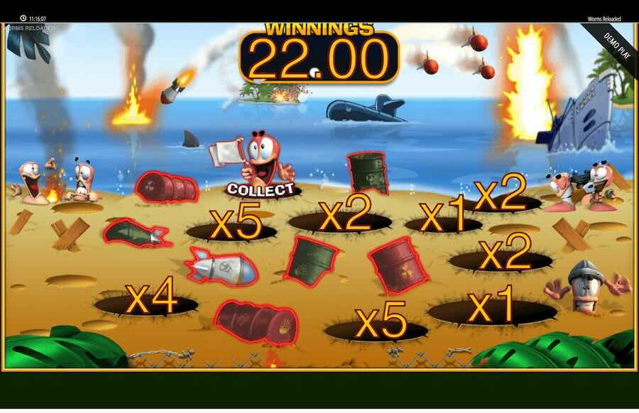 Worms Reloaded Slot Bonus Feature