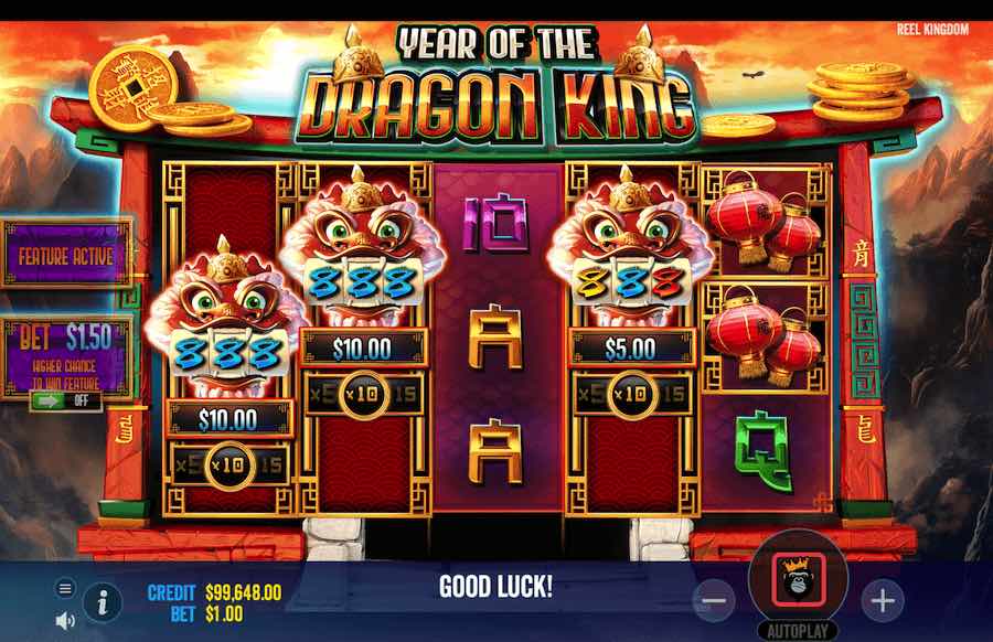 Year Of The Dragon King Free Spins Feature 