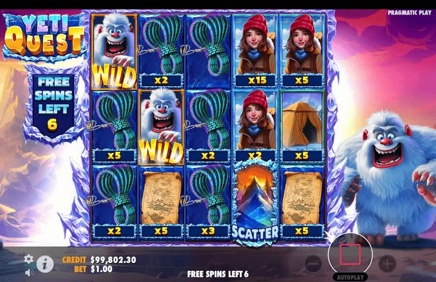 Yeti Quest Slot Free Spins Feature