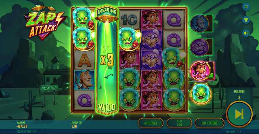 Zap Attack Free Spins Feature 