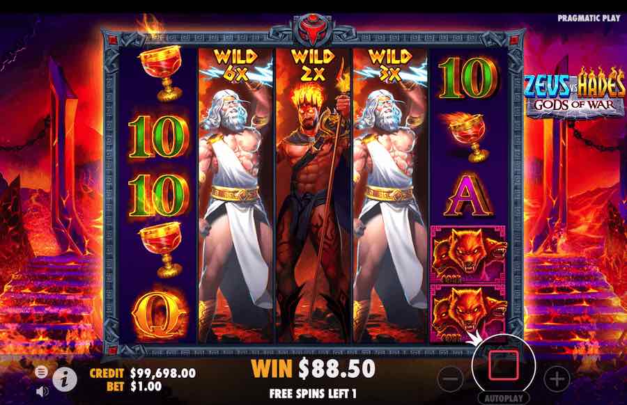 Zeus Vs Hades Gods Of War Slot Free Spins Feature