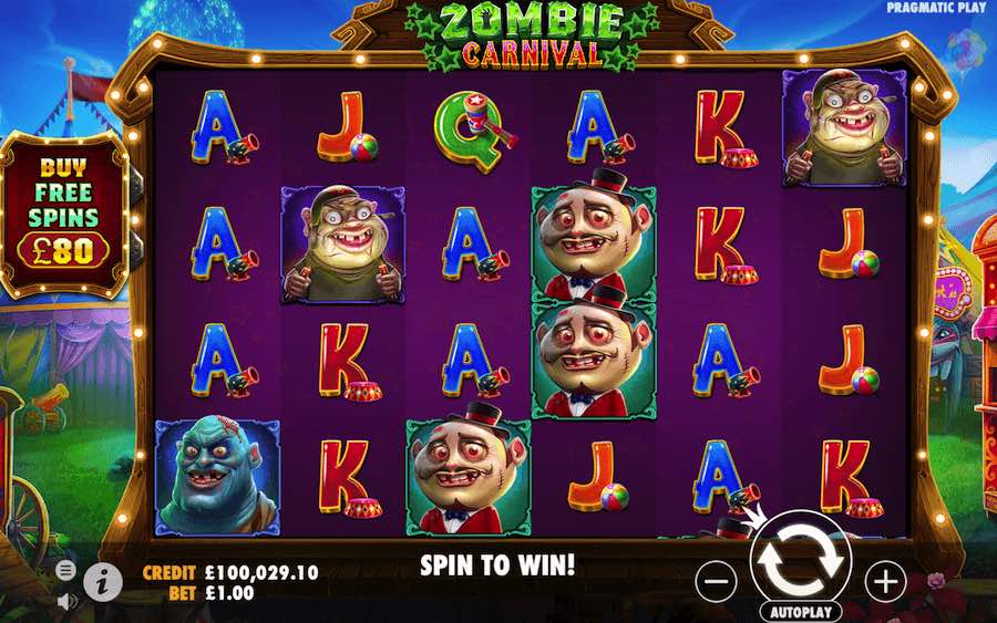 Zombie Carnival Slot Base Game