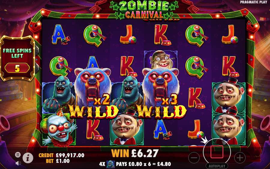 Zombie Carnival Slot Free Spins Feature